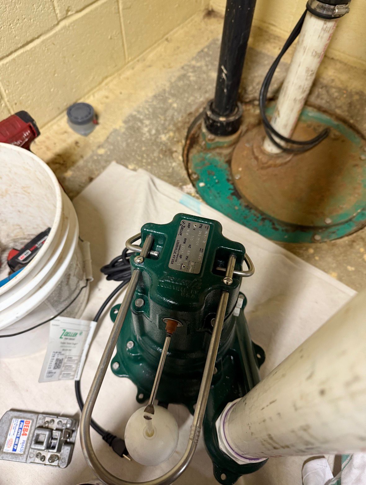 Sump pump installation