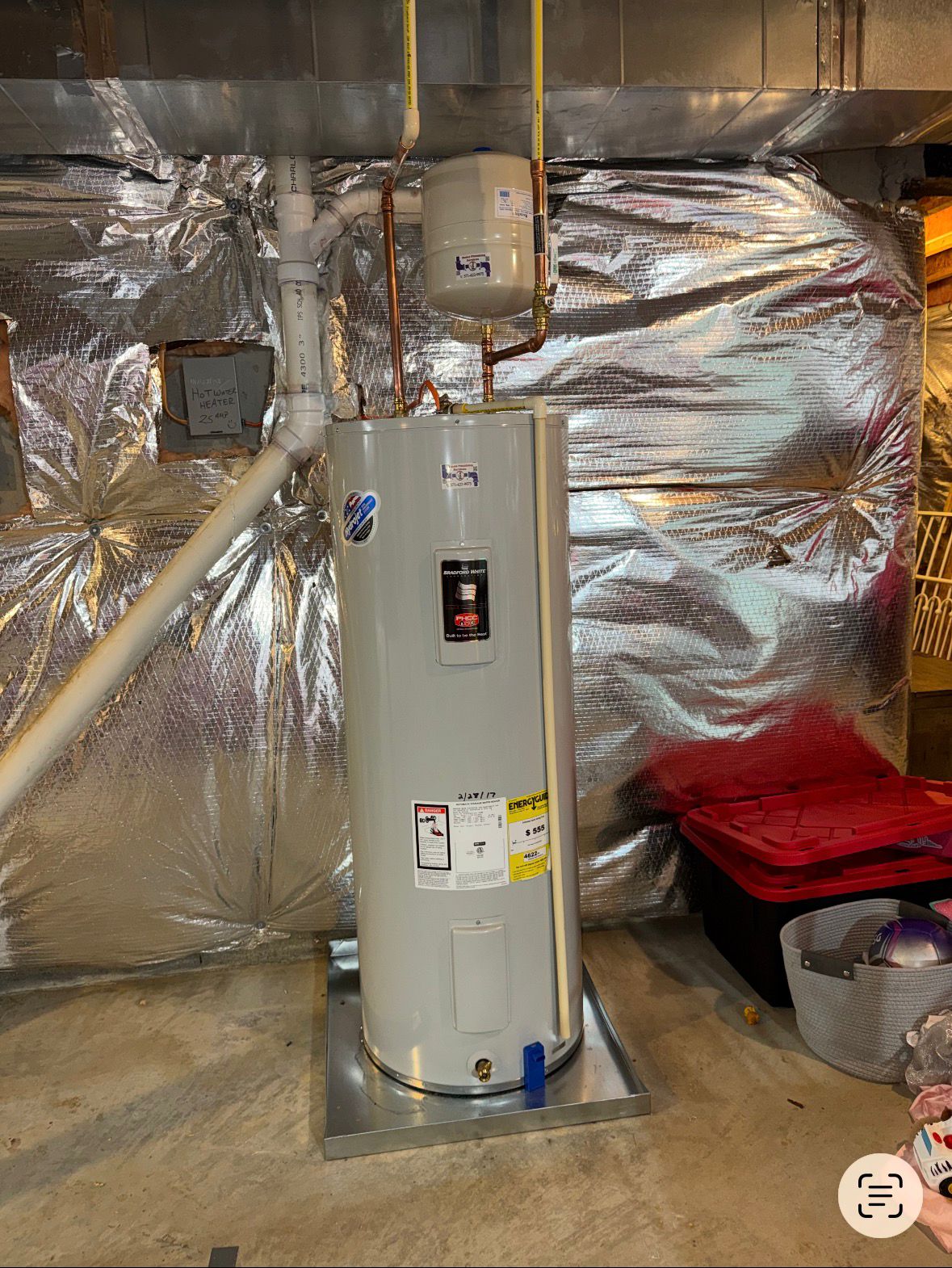 Water heater installation